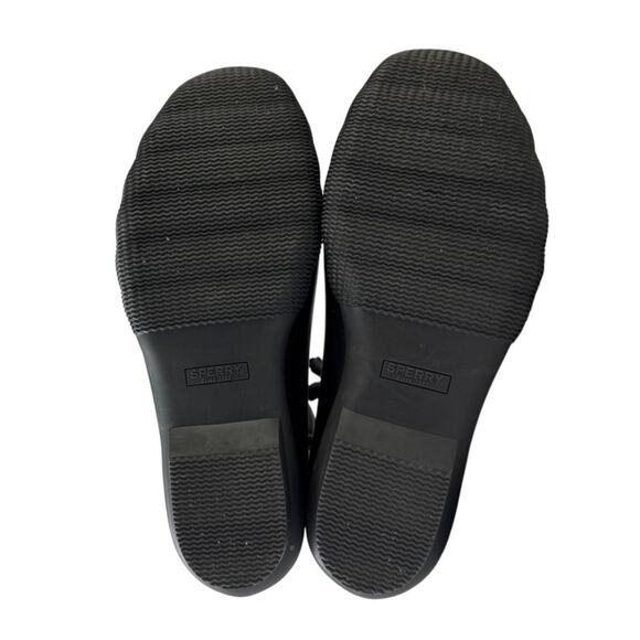 Sperry Saltwater Women's Grey/Black Leather Lace Up Ankle Rain Duck Boots Size 9 - Picture 4 of 7